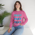 Pray On It Women's Relaxed Sweatshirt (Teals Logo) - Sweet Baby Jeez Teez