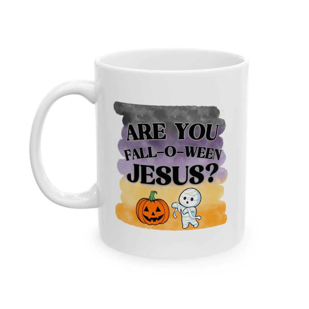 Fall-O-Ween Jesus Mug - Sweet Baby Jeez Teez