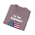 Elephant in Room Cartoon Women's Relaxed/Plus Tshirt (White Logo)