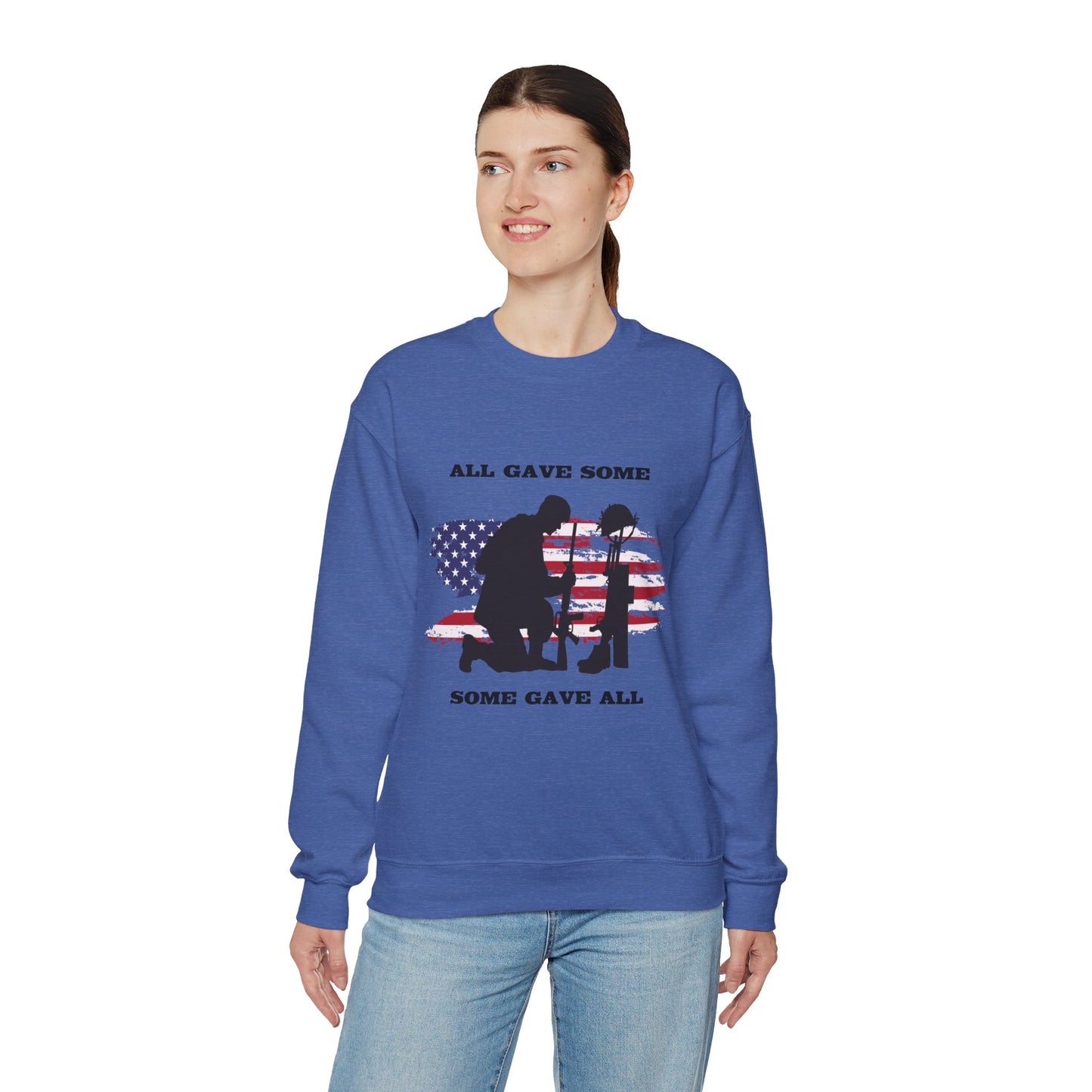 Some Gave All Women's Relaxed Sweatshirt (MM Black Logo) - Sweet Baby Jeez Teez