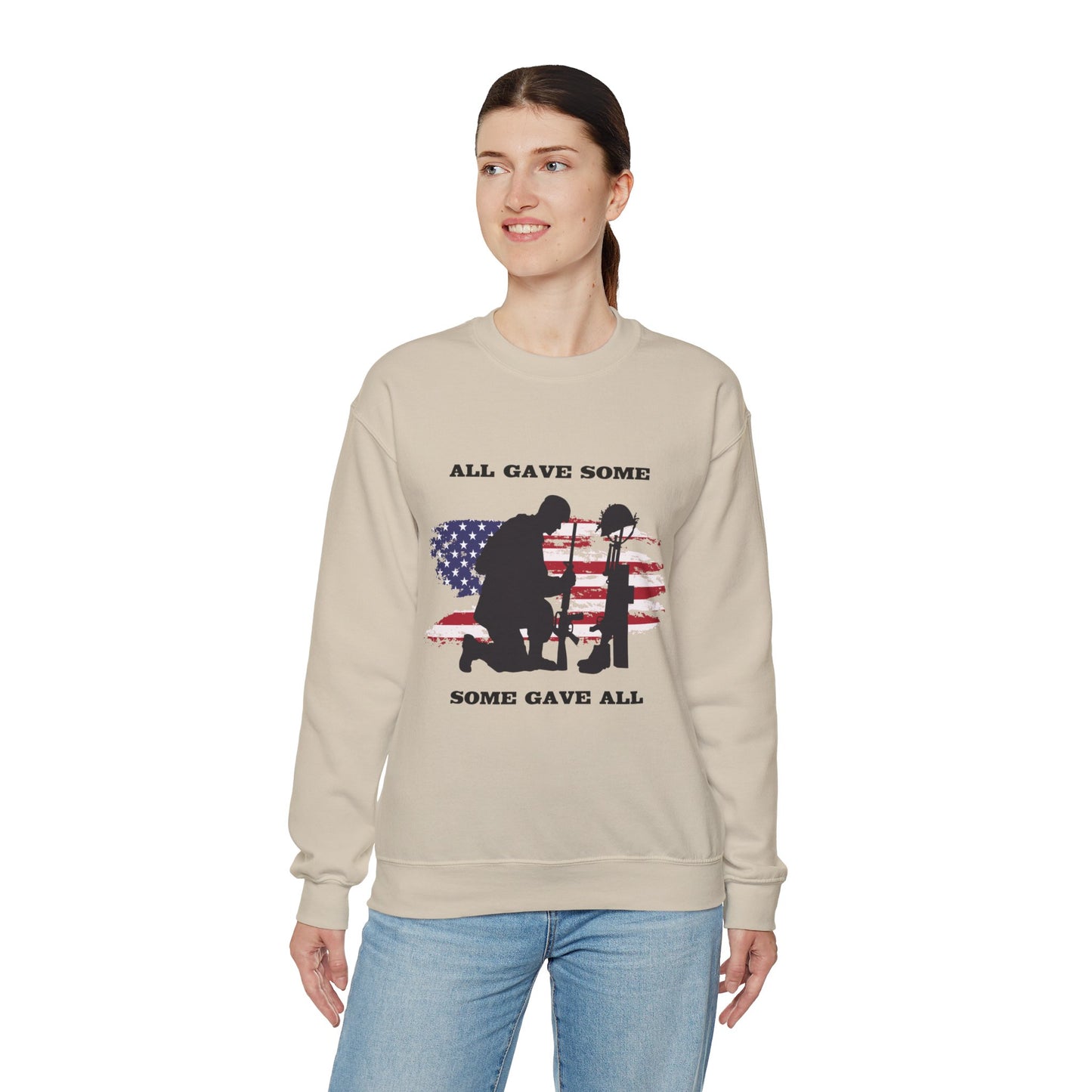 Some Gave All Women's Relaxed Sweatshirt (MM Black Logo) - Sweet Baby Jeez Teez