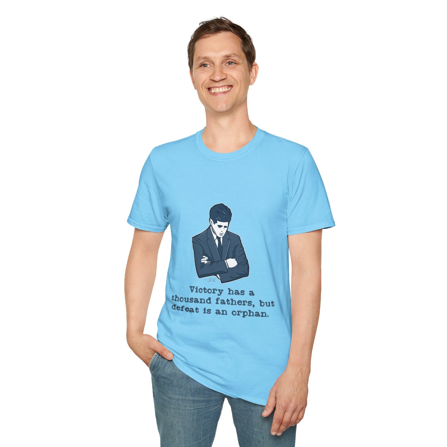 JFK Thousand Fathers Men's Tshirt (IW Blues Logo) - Sweet Baby Jeez Teez