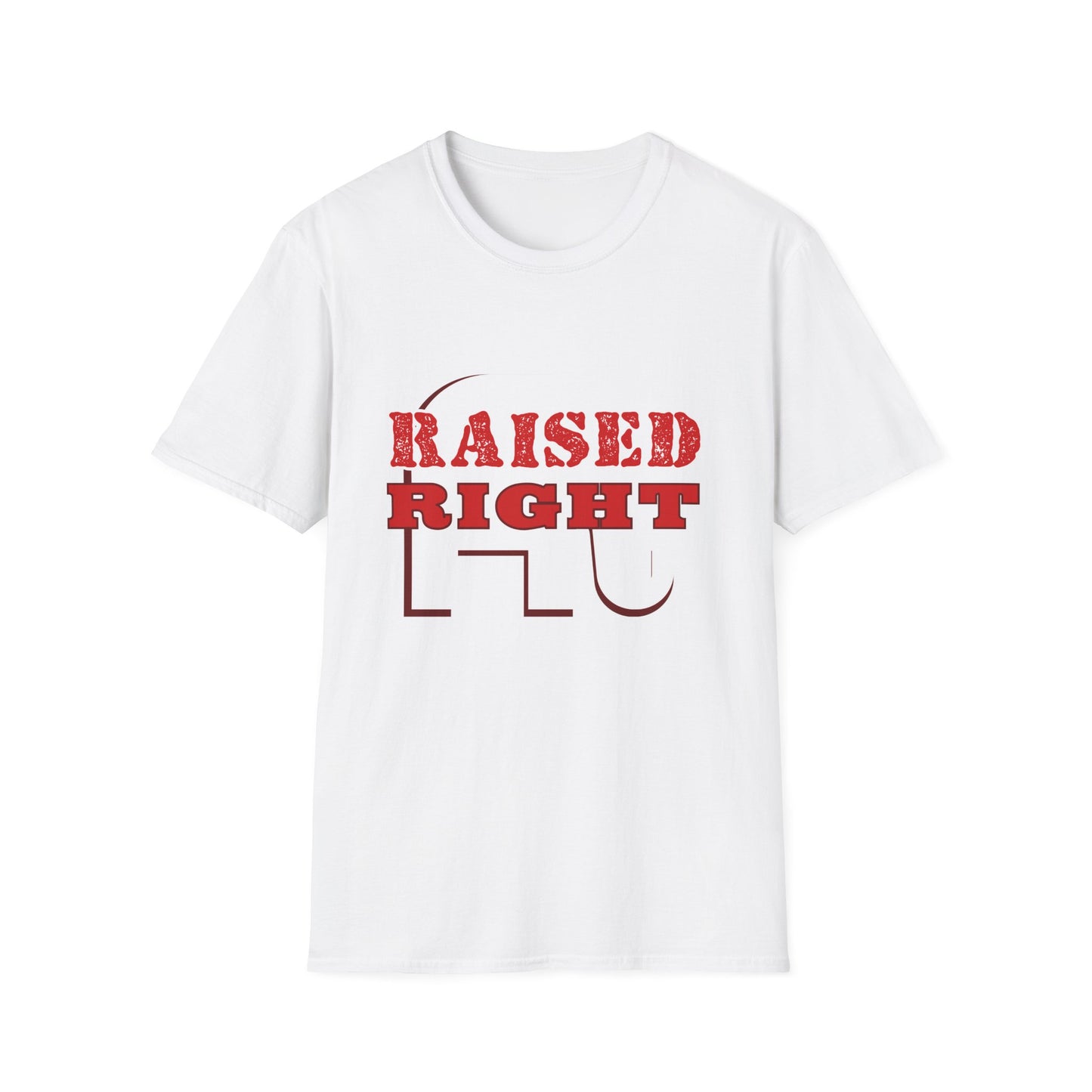 Raised Right Men's Tshirt (White Logo) - Sweet Baby Jeez Teez