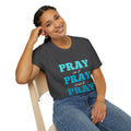 Pray On It Women's Relaxed/Plus Tshirt (Teals Logo) - Sweet Baby Jeez Teez