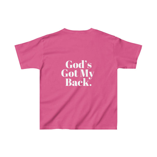 God's Got My Back Girls Tshirt (White Logo)