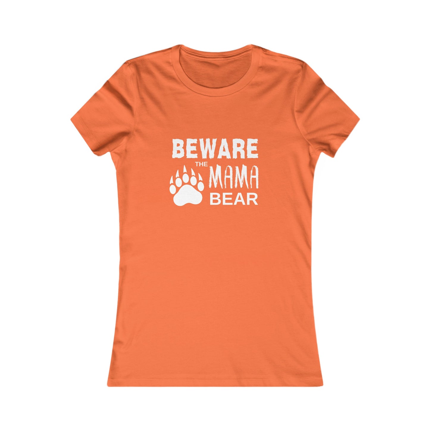 Mama Bear Women's Fitted Tshirt (White Logo)