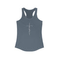 Cross Made From Faith Women's Racerback Tank (White) - Sweet Baby Jeez Teez