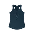 Cross Made From Faith Women's Racerback Tank (White) - Sweet Baby Jeez Teez