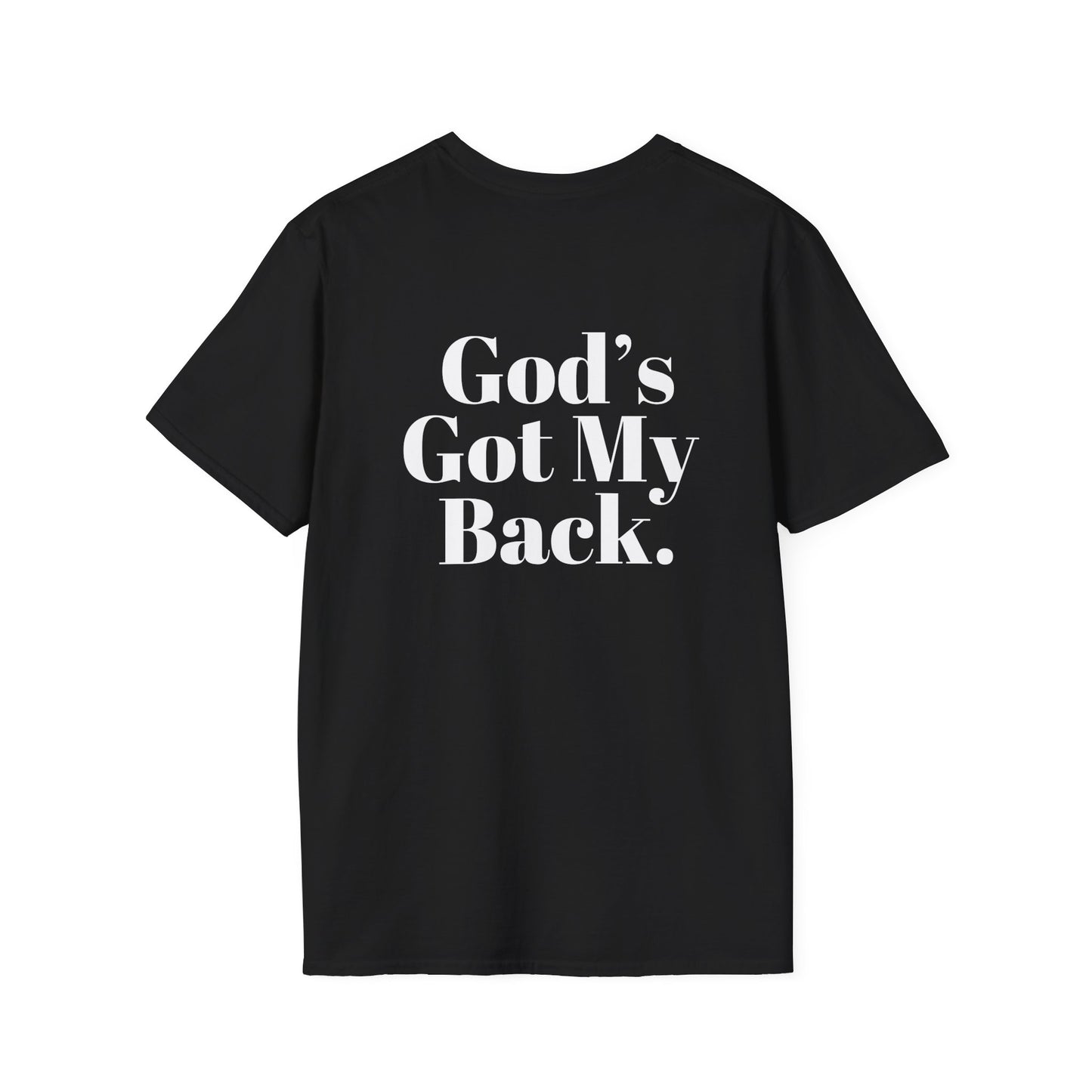God's Got My Back Men's Tshirt (White Logo)