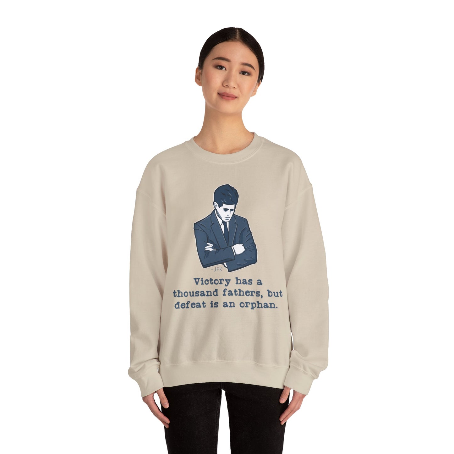 JFK Thousand Fathers Women's Relaxed Sweatshirt (IW Blues Logo) - Sweet Baby Jeez Teez