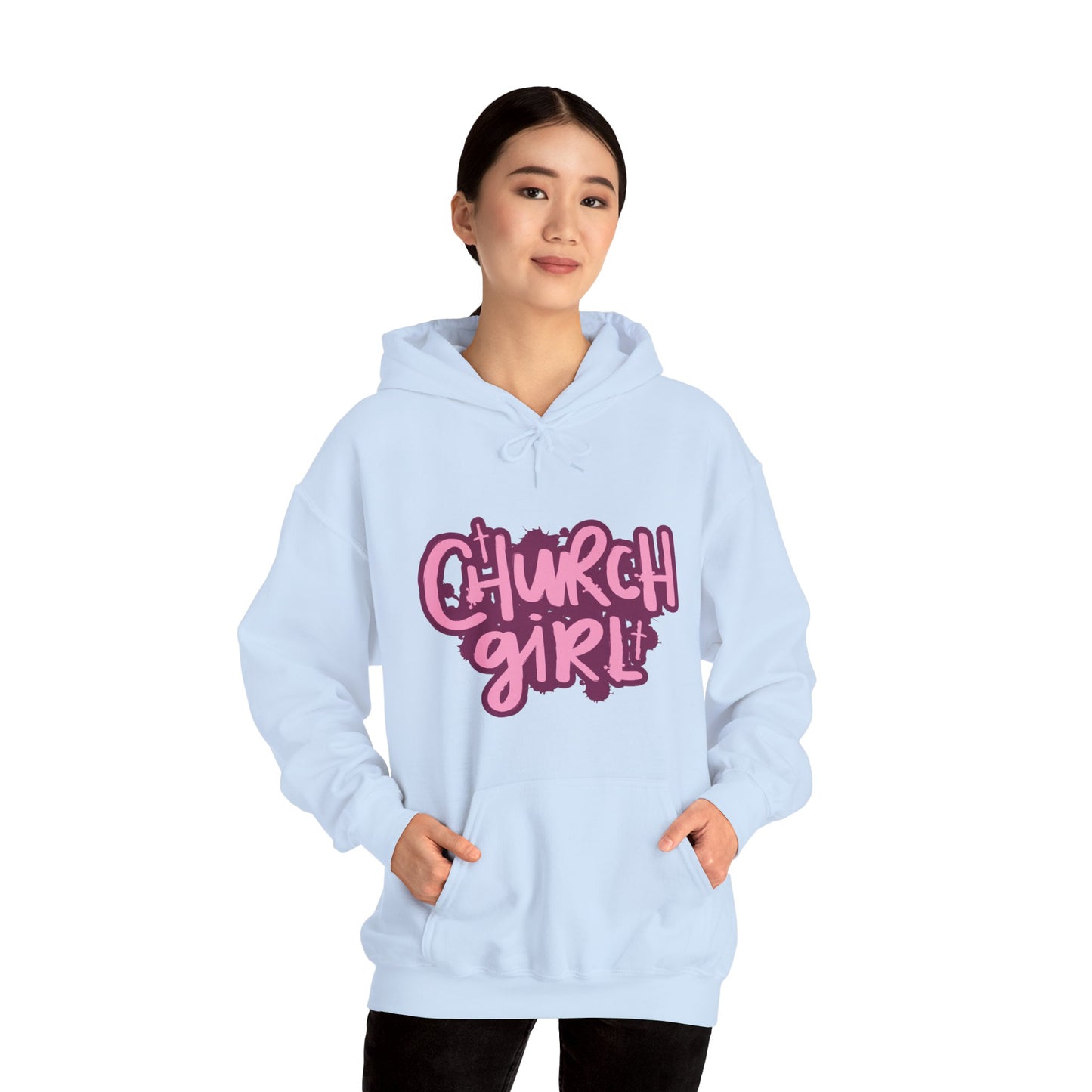 Church Girl Women's Hoodie (Pinks Logo)