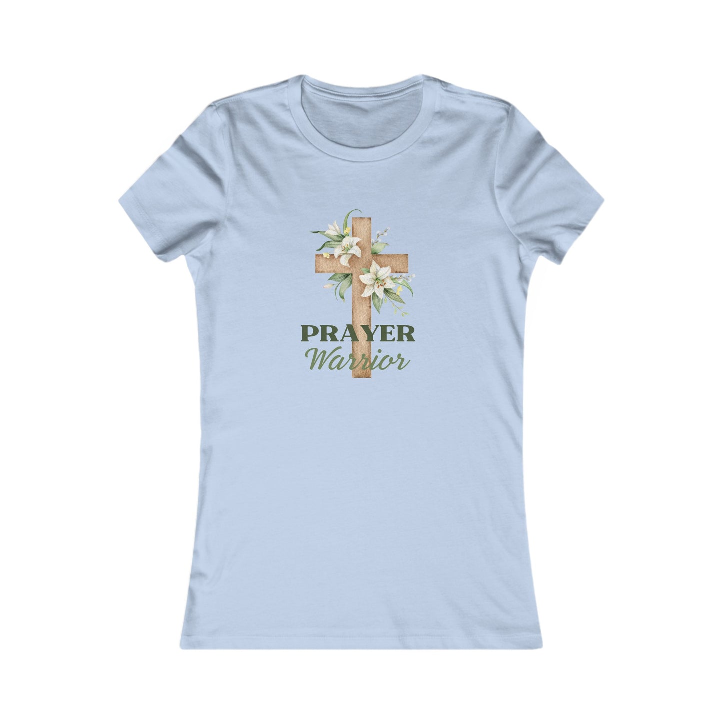 Prayer Warrior Women's Fitted Tshirt (Lillies Logo)