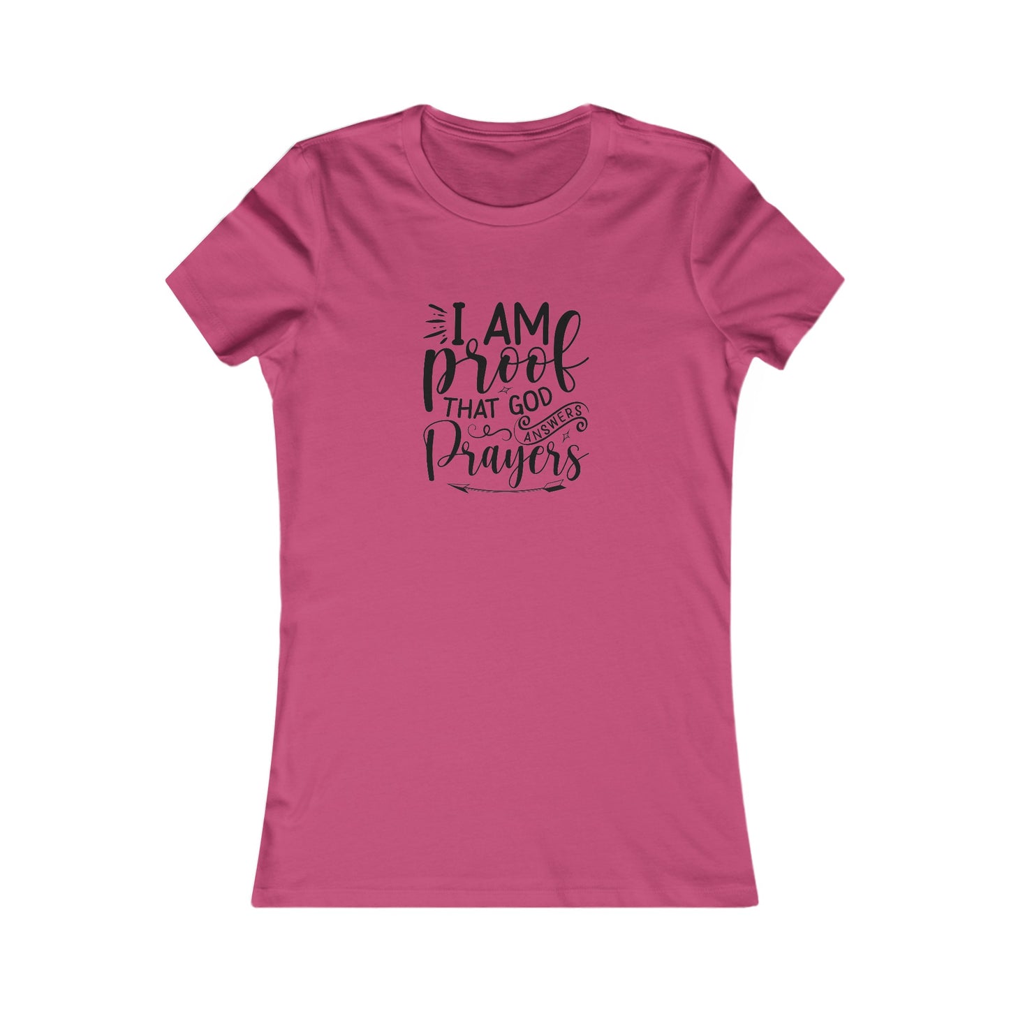 I Am Proof Women's Fitted Tshirt (Black Logo)