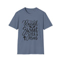 Sweet Tea and Jesus Women's Relaxed/Plus Tshirt (Black Logo)