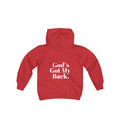 God's Got My Back Boys Hoodie (White Logo  - Back)