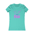 Faith Over Fear Women's Fitted Tshirt (Pink and Purple Logo)