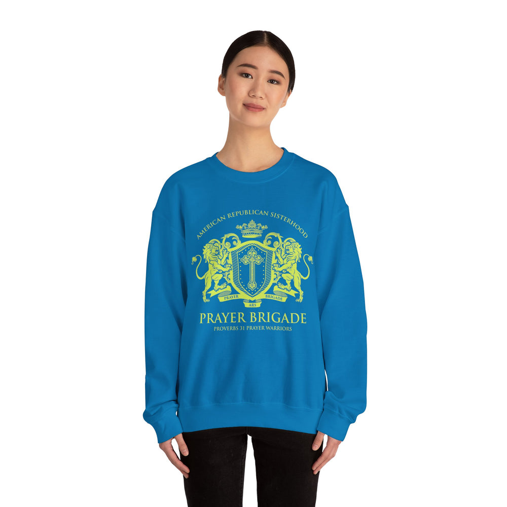 ARS Prayer Brigade Unisex Crewneck Sweatshirt (Chartreuse Logo)