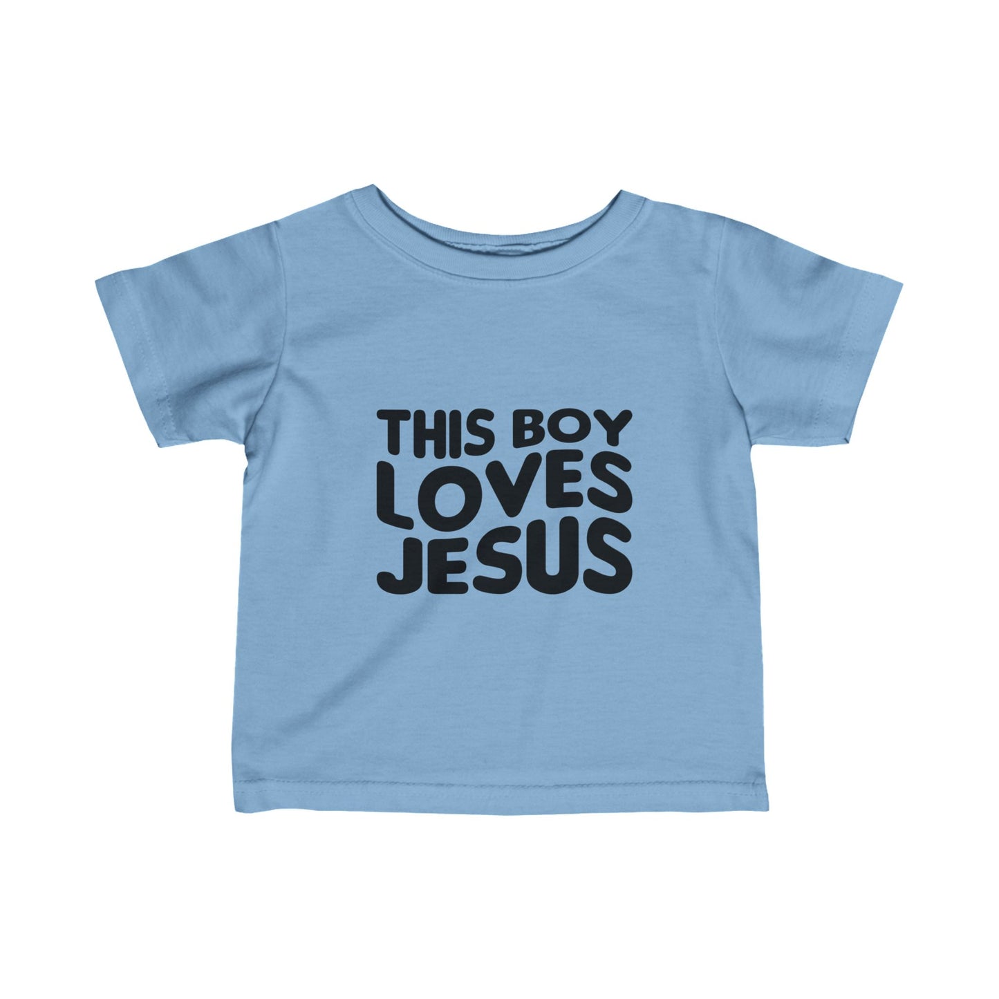 This Boy Loves Jesus Infant Fine Jersey Tee