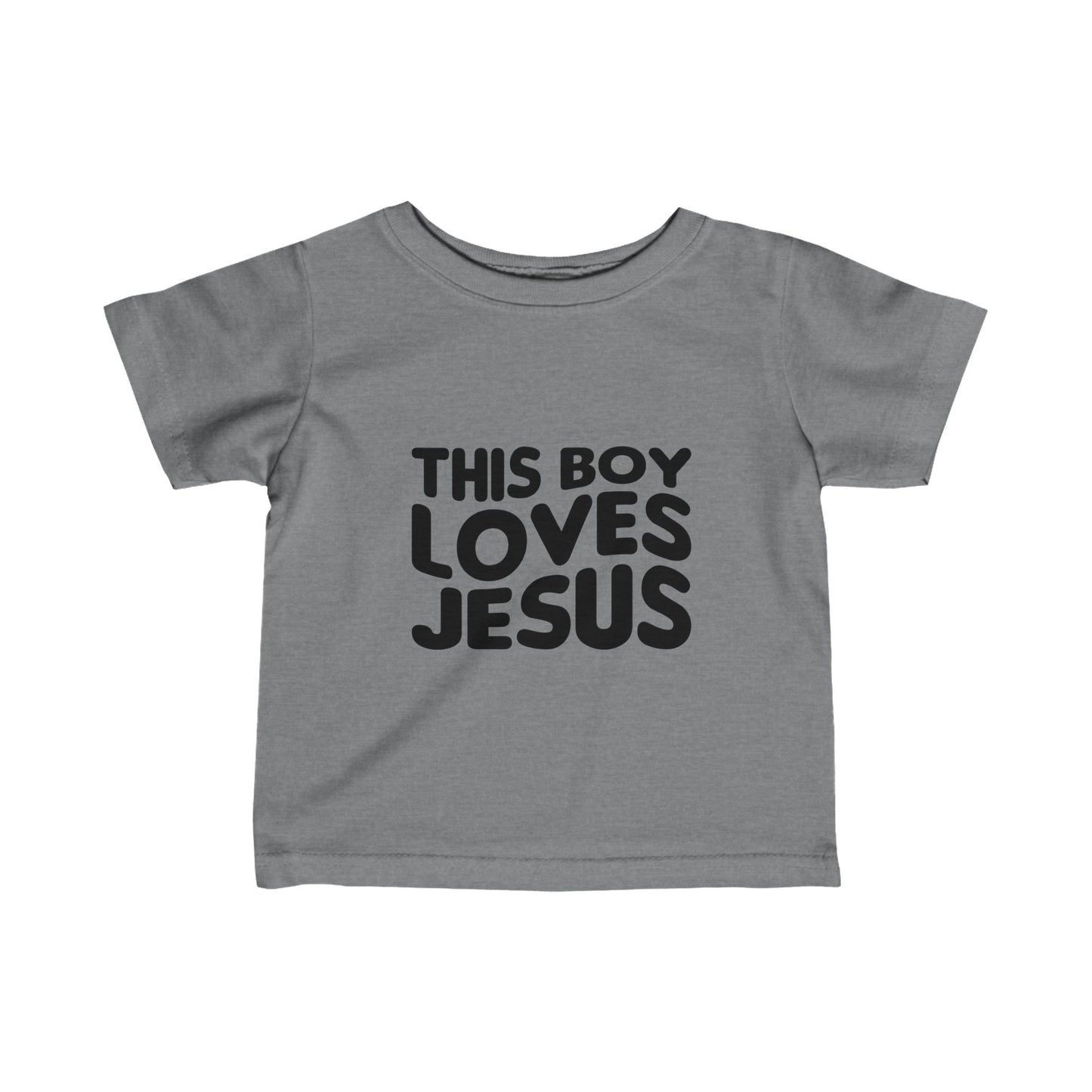 This Boy Loves Jesus Infant Fine Jersey Tee