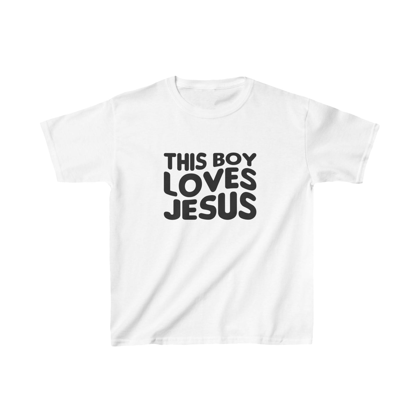 This Boy Loves Jesus Kid's Tshirt