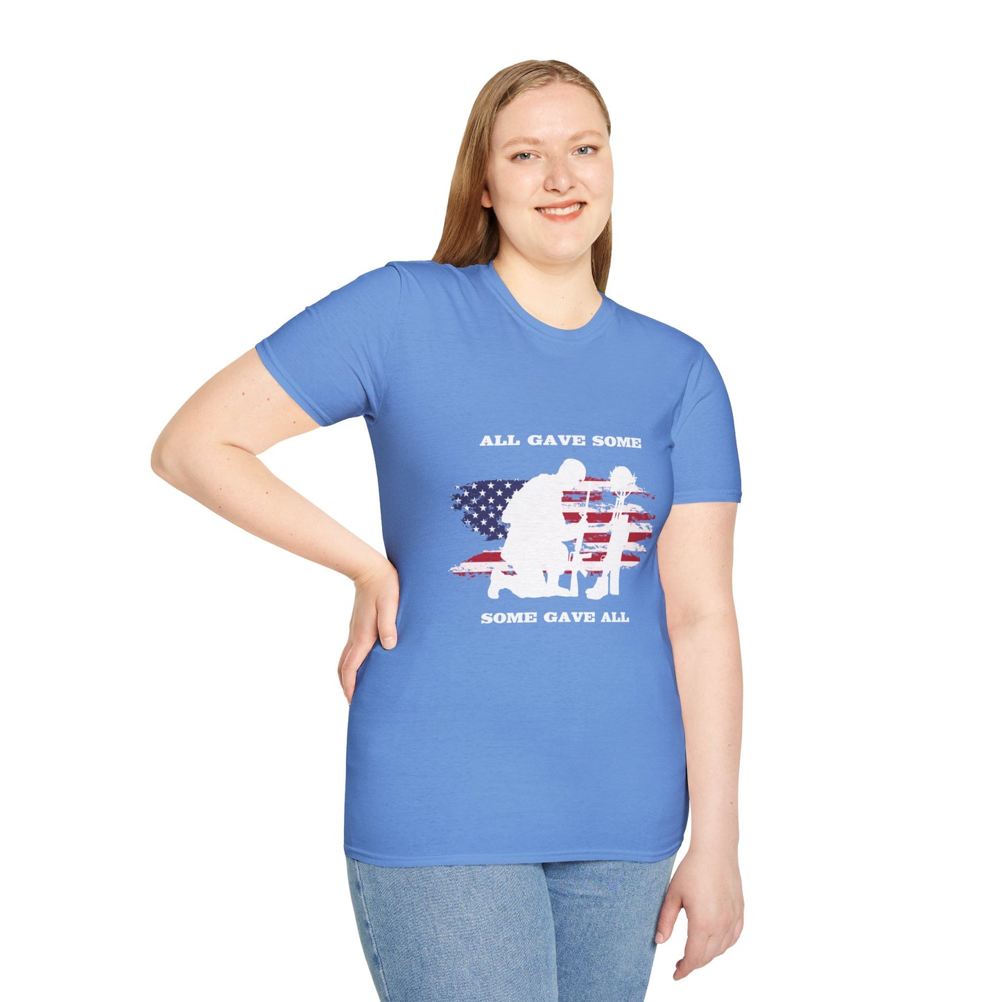 Some Gave All Women's Relaxed/Unisex Tshirt (MM White Logo) - Sweet Baby Jeez Teez