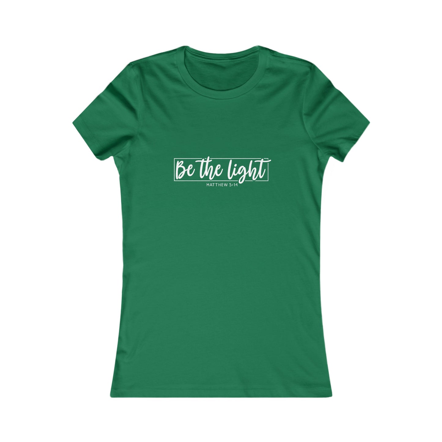 Be the Light Womens Fitted Tshirt (SS White Logo)