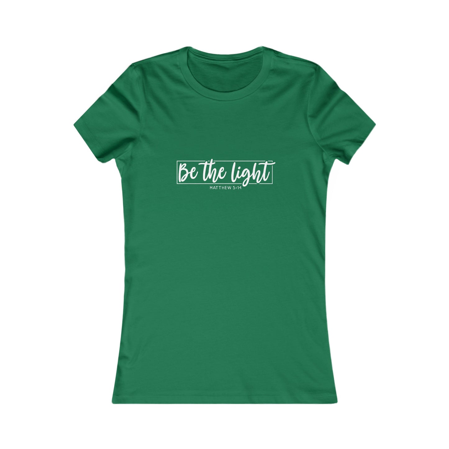 Be the Light Womens Fitted Tshirt (SS White Logo) - Sweet Baby Jeez Teez