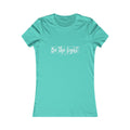 Be the Light Womens Fitted Tshirt (SS White Logo) - Sweet Baby Jeez Teez