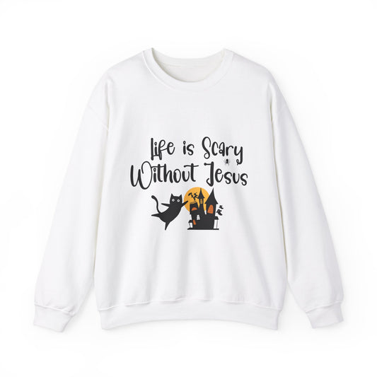 Life is Scary Women's Relaxed Sweatshirt - Sweet Baby Jeez Teez