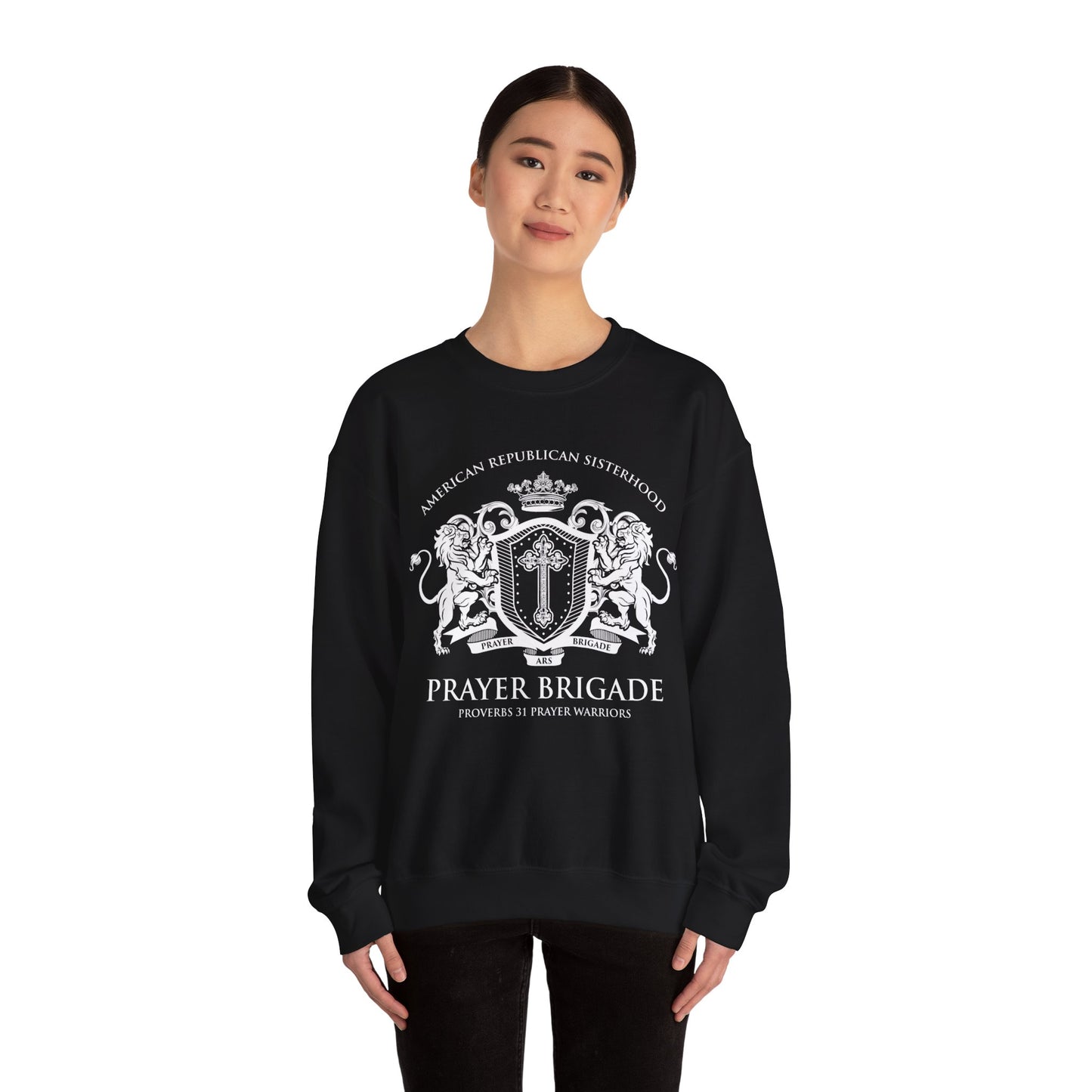 ARS Prayer Brigade UNISEX Sweatshirt (White Logo)