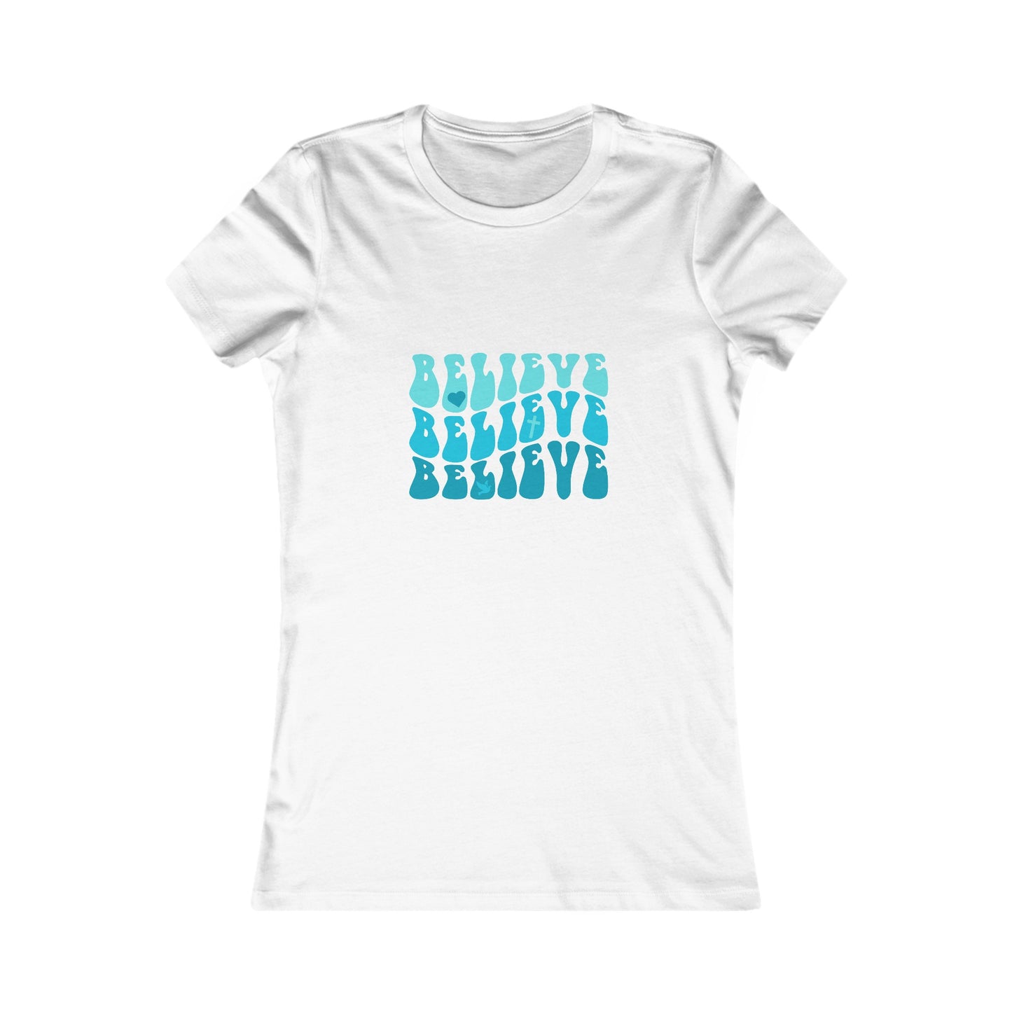 Believe Women's Tshirt (Teal Logo)