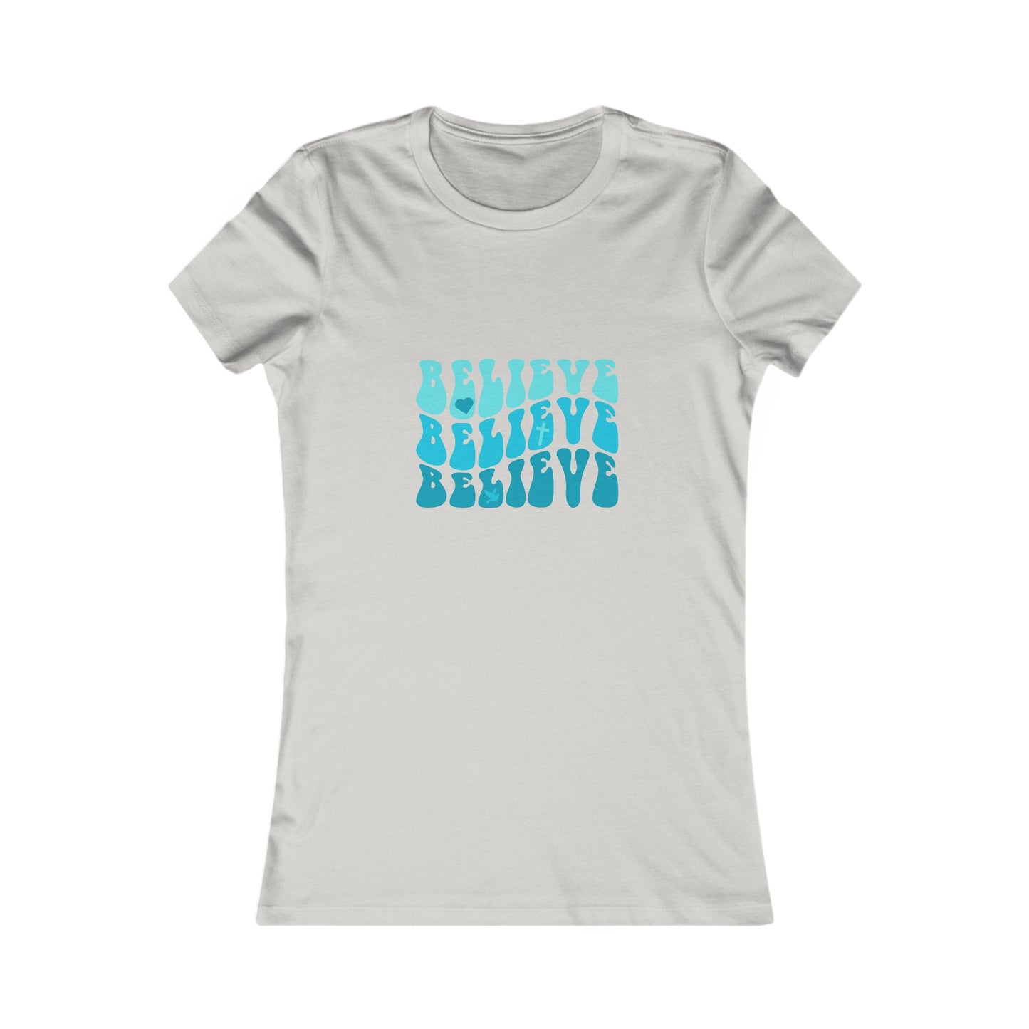 Believe Women's Tshirt (Teal Logo)