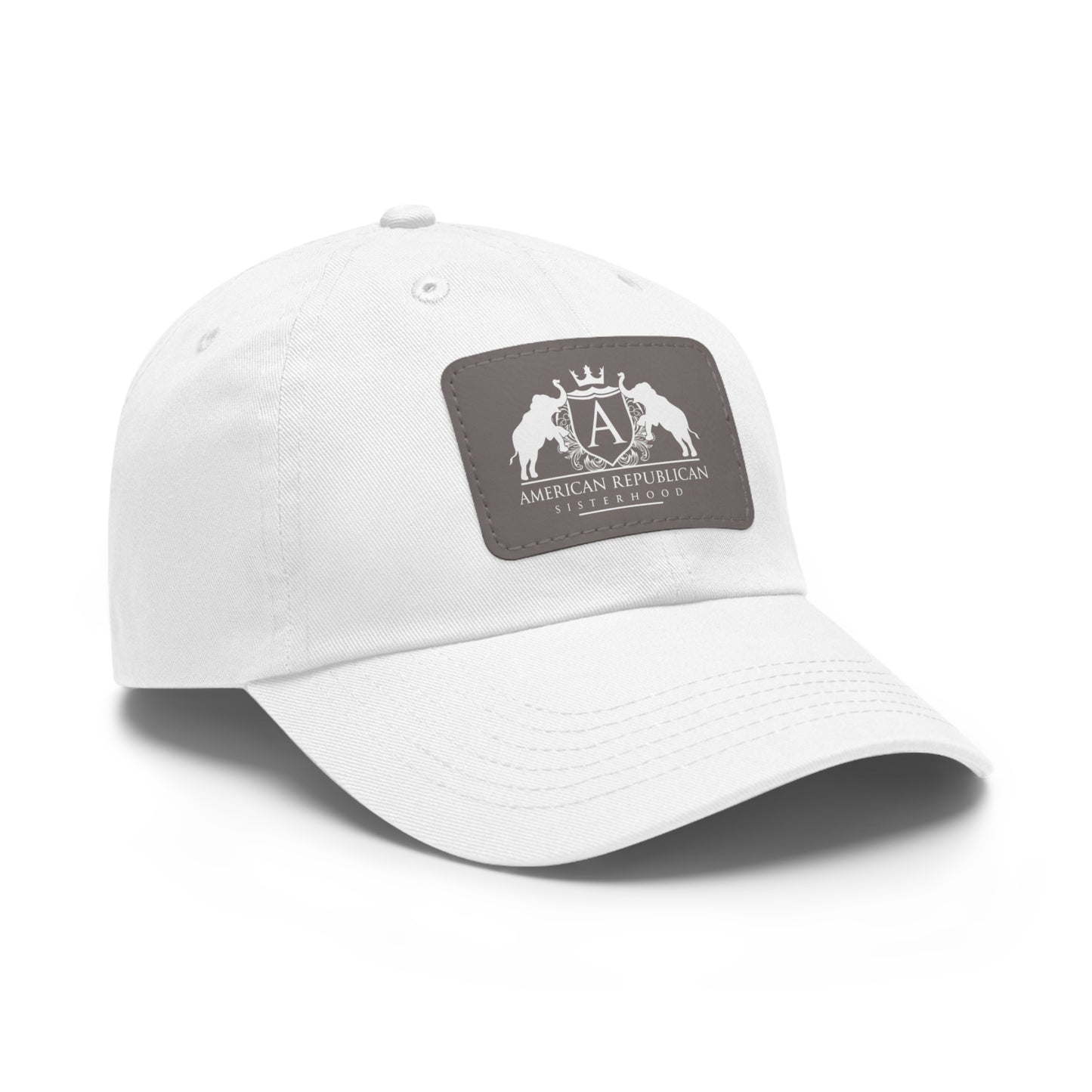 Women's Dad Hat with Leather Patch (ARS - White Logo) - Sweet Baby Jeez Teez