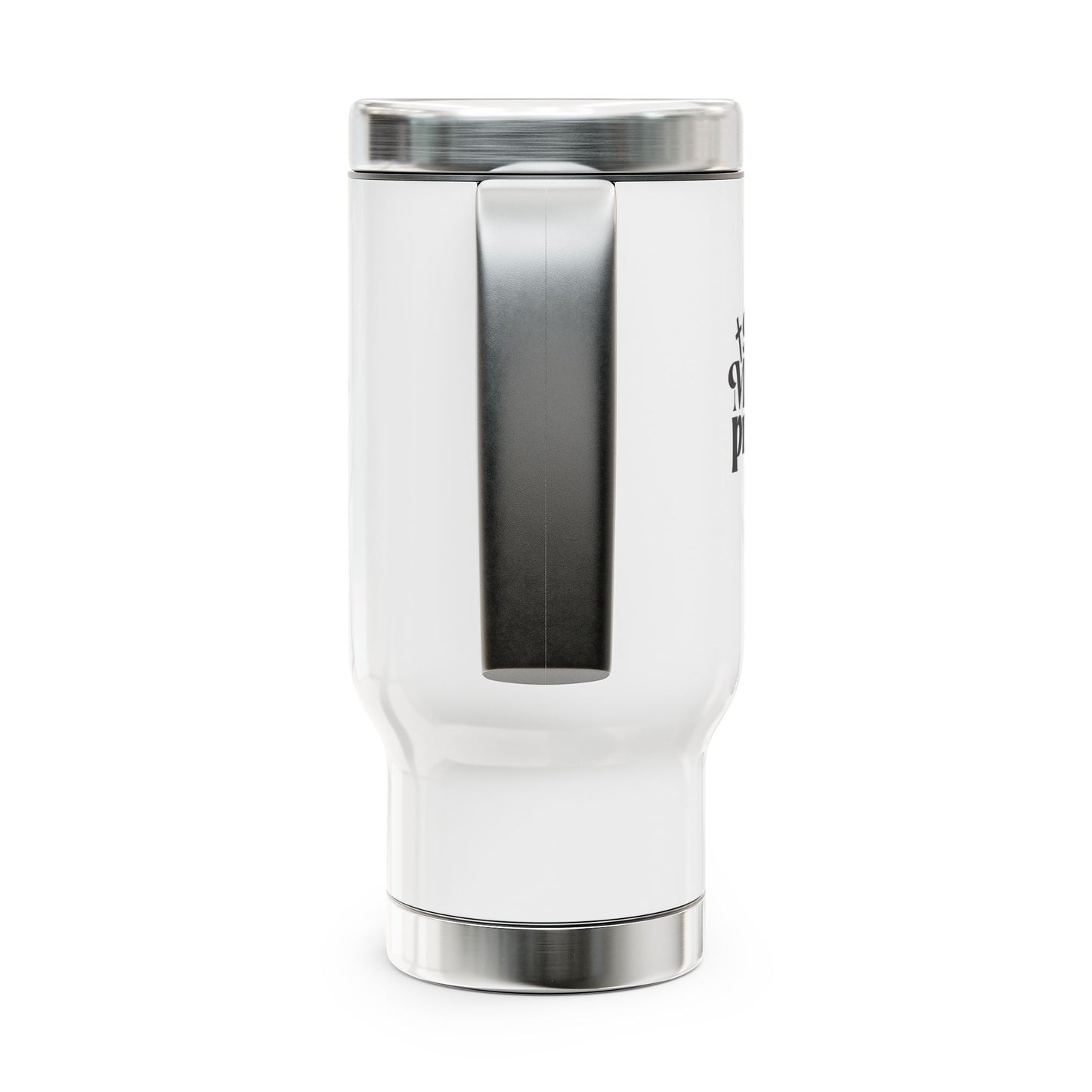 This Mama Stainless Steel Travel Mug w/ Handle (Black Logo) - Sweet Baby Jeez Teez