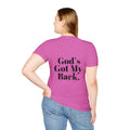 God's Got My Back Women's Relaxed/Plus Tshirt (Black Back Logo) - Sweet Baby Jeez Teez