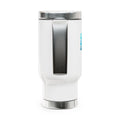 Believe x3 Stainless Steel Travel Mug w/ Handle (Aqua Logo) - Sweet Baby Jeez Teez