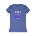 Pray On It Women's Fitted  Tshirt (Purples) - Sweet Baby Jeez Teez