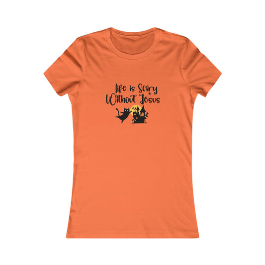 Life is Scary Women's Fitted Tshirt - Sweet Baby Jeez Teez