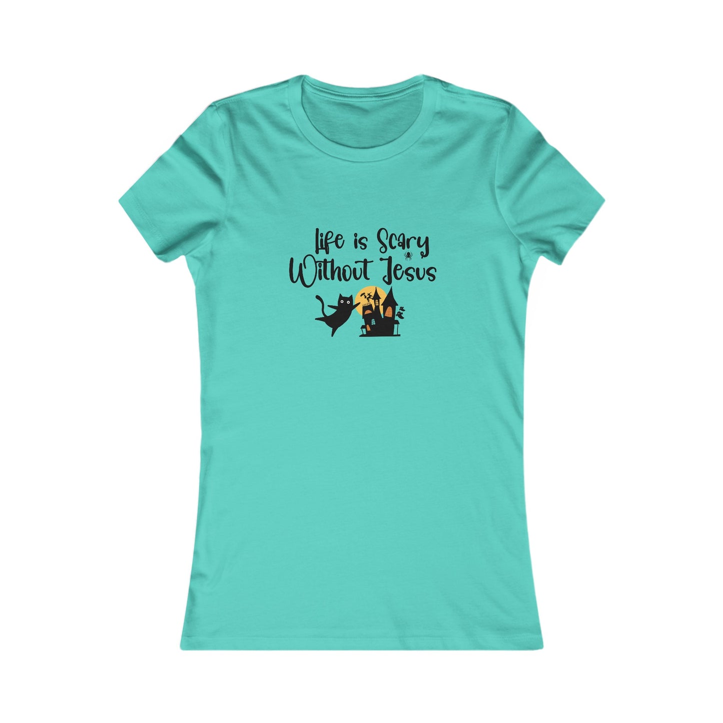 Life is Scary Women's Fitted Tshirt - Sweet Baby Jeez Teez