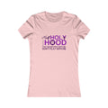 Half Holy Womens Fitted Tshirt (Plum Logo)