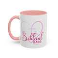 Biblical Babe Coffee Mug w/ Accent Color - Sweet Baby Jeez Teez