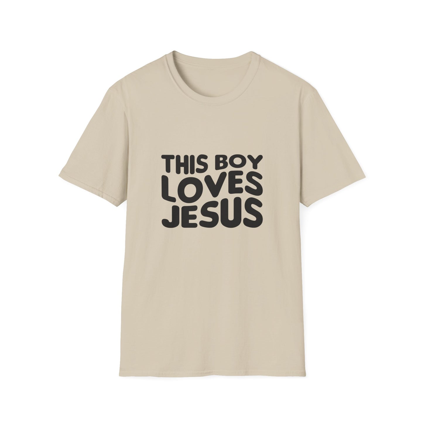 This Boy Loves Jesus Men's Tshirt