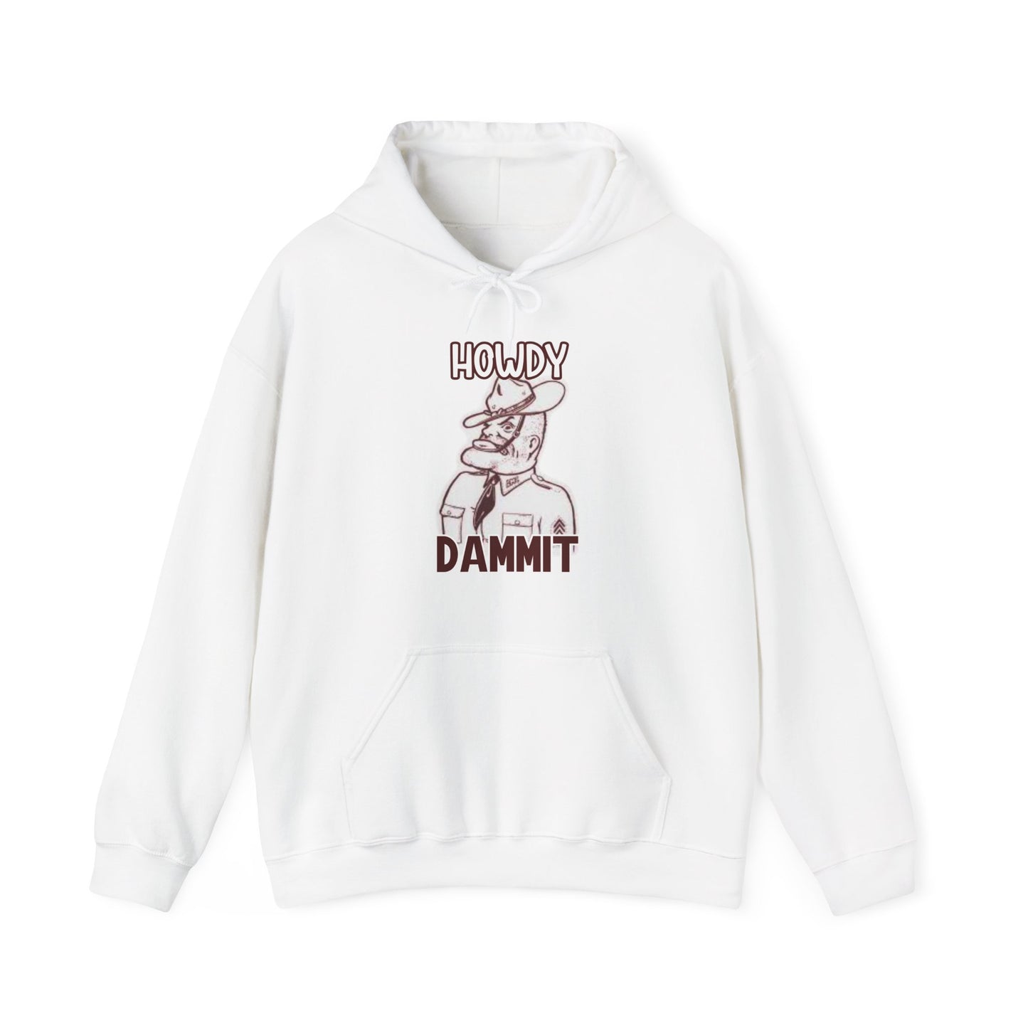 Howdy Dammit Men's Hoodie (Aggie - Old Sarge Logo)