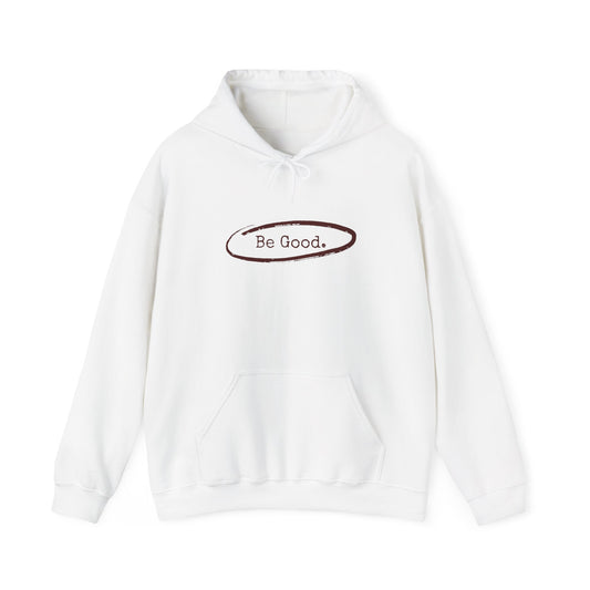 Men's Be Good White Hoodie (AGGIE - maroon logo)