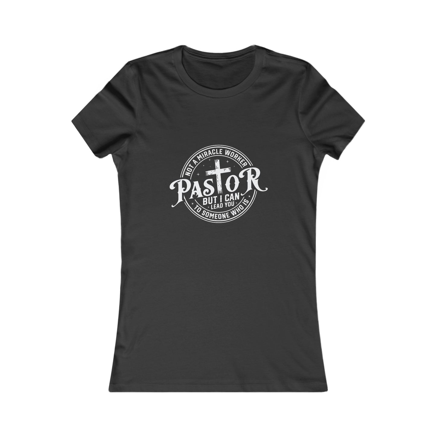 Pastor Women's Fitted Tshirt (White Logo)