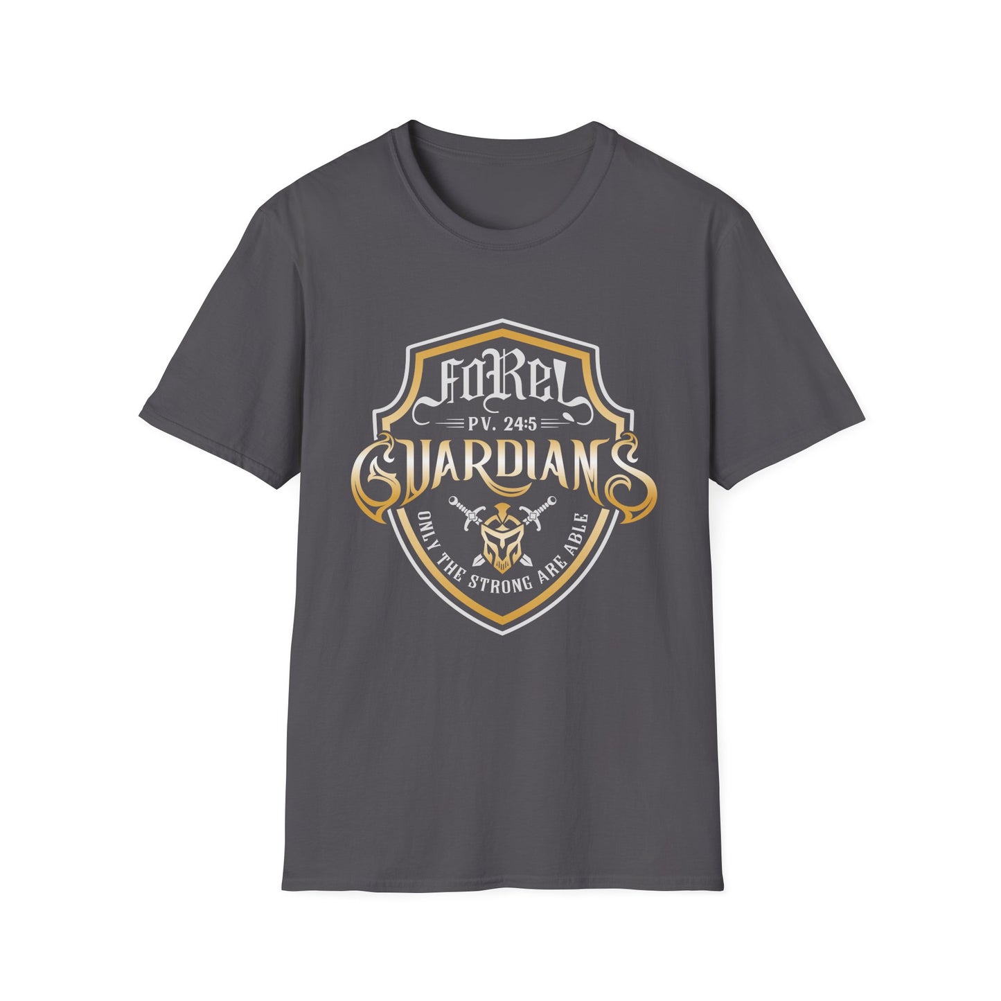 FoRe! Guardians Unisex Tshirt (White and Gold Logo)