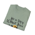 Life is Scary Men's Tshirt - Sweet Baby Jeez Teez