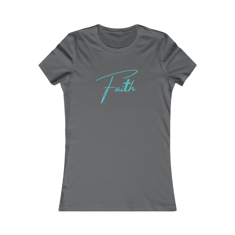 Cross-ed T Faith Women's Tshirt (Teal Logo)