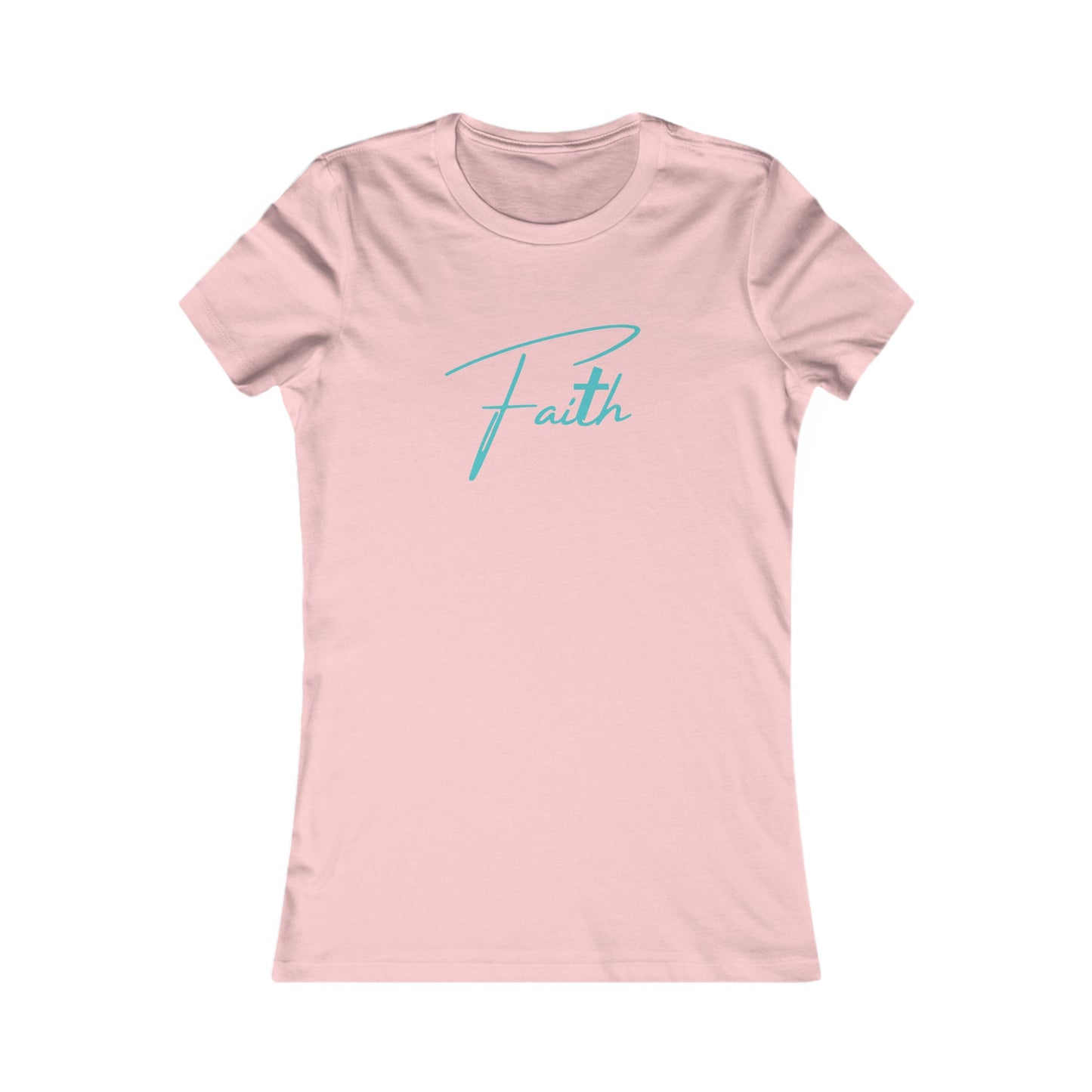 Cross-ed T Faith Women's Tshirt (Teal Logo)