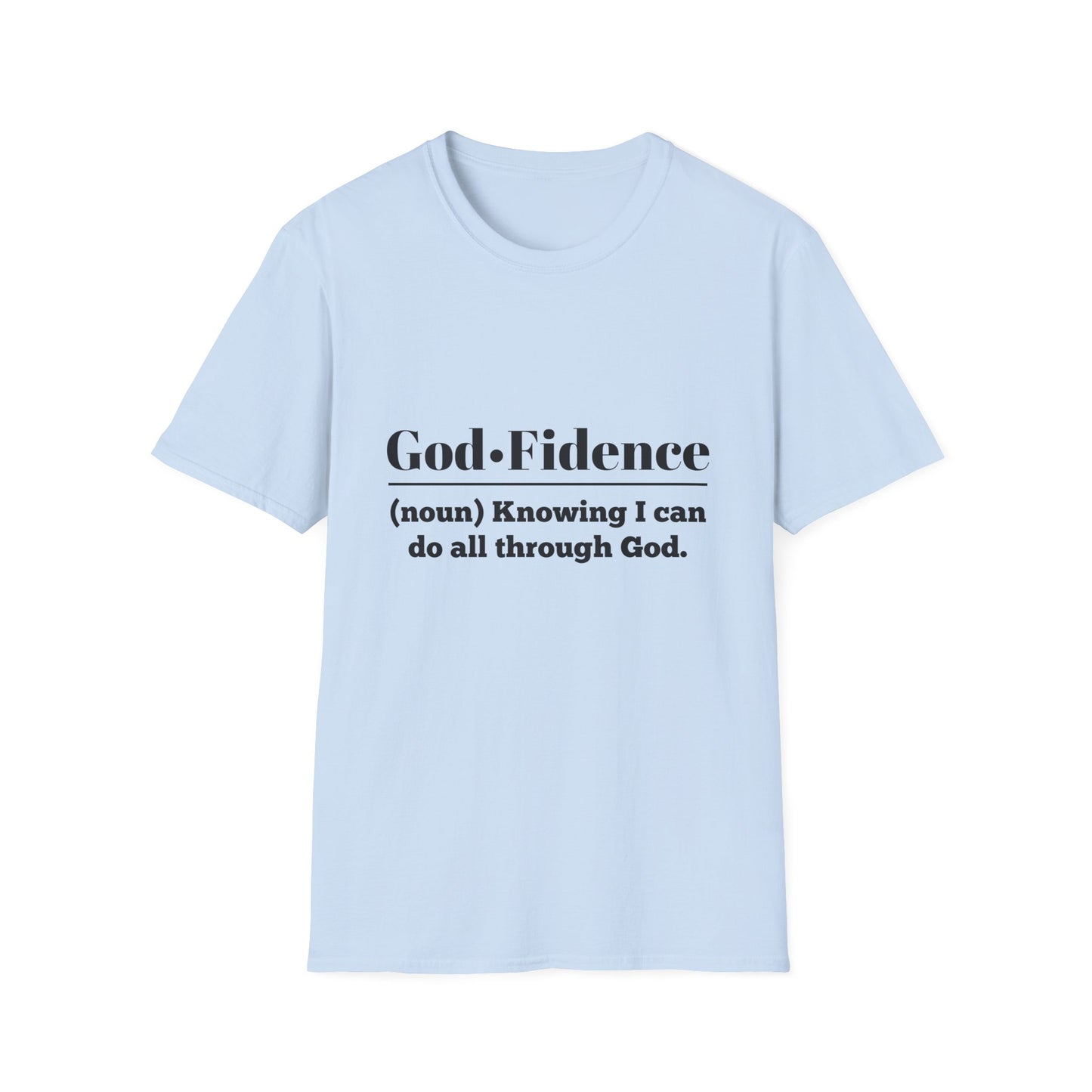 God-Fidence Men's Tshirt (Black Logo)